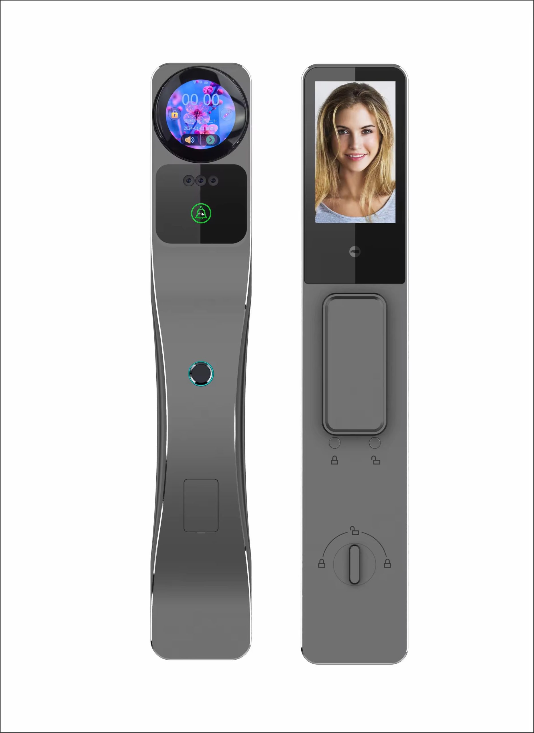 H30Ai 3d Face Recognition Smart Door Lock Mortise Alexa Voice Tuya App ...