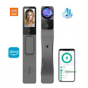 H30Ai 3d Face Recognition Smart Door Lock Mortise Alexa Voice Tuya App Remote Wifi Intelligent Fingerprint Lock
