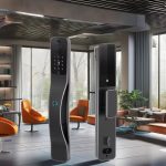 For Real Time Video Intercom Security Face Recognition Fingerprint Digital Door Wood Door Tuya Smart Lock with WiFi/Grey - 图片 2