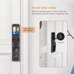 High Security Tuya Wi-Fi Electronic Door Lock with 3D Face Recognition for Outdoor Use, Suitable for Home Hotel Apartment Villa gray bronze - 图片 3