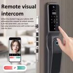 High Security Tuya Wi-Fi Electronic Door Lock with 3D Face Recognition for Outdoor Use, Suitable for Home Hotel Apartment Villa gray bronze - 图片 6