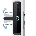 Tuya High Security Anti Theft Smart Lock with Camera Home Office Door with Display Screen Electronic Fingerprint Face intelligent lock - 图片 2
