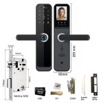 Tuya High Security Anti Theft Smart Lock with Camera Home Office Door with Display Screen Electronic Fingerprint Face intelligent lock - 图片 4