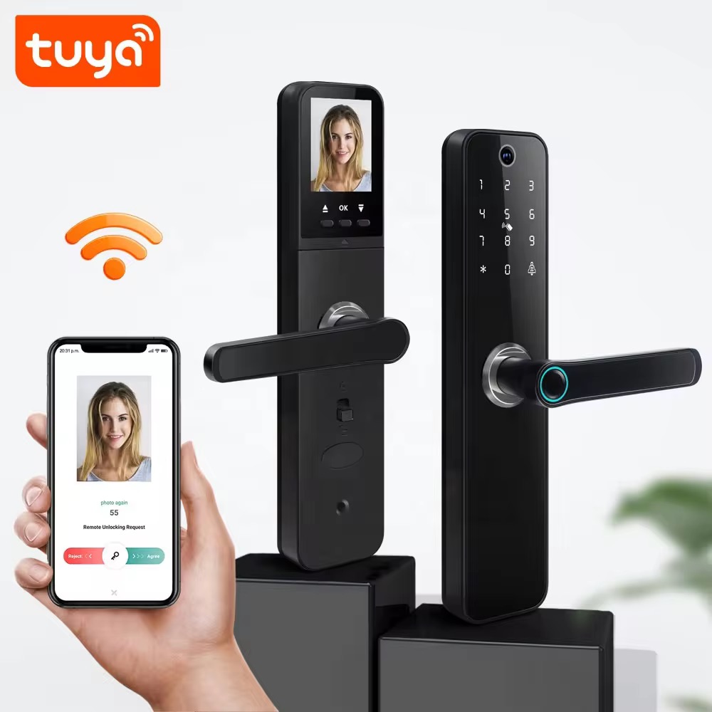 微信图片_20260310231209_396_48 2026Factory Price Tuya Smart WiFi Fingerprint Door Lock with Cats Eye Camera + Screen HR06P - 图片 1