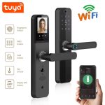2026Factory Price Tuya Smart WiFi Fingerprint Door Lock with Cats Eye Camera + Screen HR06P - 图片 2
