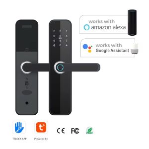 Automatic Security Safe Smart Door Lock TTlock Tuya WiFi App Remote Control Smart Lock for Front Door Fingerprint