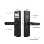 Enrique Tuya WiFi Biometric Electronic Sliding Aluminum Alloy Smart Lock with APP Fingerprint Password Card & Key Unlock - 图片 4