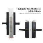 Enrique Tuya WiFi Biometric Electronic Sliding Aluminum Alloy Smart Lock with APP Fingerprint Password Card & Key Unlock - 图片 6