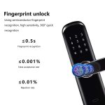 Fingerprint/key/IC Card/Password/Remote Unlock Smart Door Lock Hotel Multiple Lock Bodies Smart Home Door Lock - 图片 6