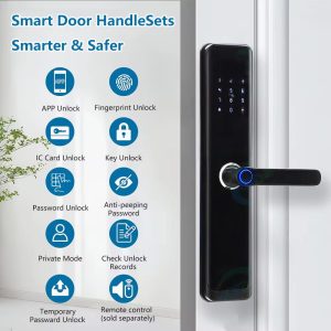 Eseye Tuya Zigbee WiFi Fingerprint Digital Password Apartment Home Room Lock App Smart Wooden Door Lock Remote Unlock Waterproof