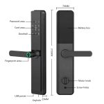 Eseye Tuya Zigbee WiFi Fingerprint Digital Password Apartment Home Room Lock App Smart Wooden Door Lock Remote Unlock Waterproof - 图片 6