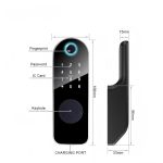 Ttlock Tuya Wifi App Electric Rim Lock Smart Digital Key Cara Password Biometric Fingerprint Gate Rim Latch Lock Black - 图片 3