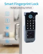 Waterproof Electronic Fingerprint Password Intelligent Lock for Steel Door Support Tuya TTLock App - 图片 3