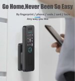 IP65 Security Tuya Bluetooth Wifi Face Recognition Fingerprint Smart Door Lock Password Card Digital Door Lock - 图片 3