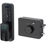 Fingerprint Lock 3D Face Recognition Tuya WiFI App Waterproof Outdoor Gate Passcode Rfid Card Keyless Electronic Smart Door Lock