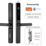 Waterproof Smart TTLock App Broken Bridge Intelligent Narrow Door Fingerprint Lock Tuya Wifi for Aluminum Sliding Door Lock - 图片 3