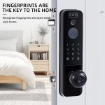 US Standard Manufacturer's Hot Selling Double Tongue Aluminum Alloy Security Integrated Smart Lock Easy Operation for Wood Door - 图片 3