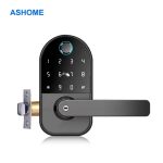 America Airbnb Home Fingerprint Password Card Door Lock Electronic Matter APP Office Wooden Door Smart Lock