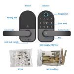 America Airbnb Home Fingerprint Password Card Door Lock Electronic Matter APP Office Wooden Door Smart Lock - 图片 5
